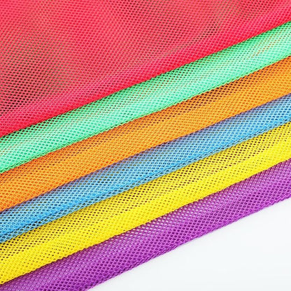 Frienda 6 Pieces Mesh Stuff Sack, 11 x 15 Inch Durable Nylon Drawstring Laundry Bag for Rinsing Beach Toys, Seashell Collecting, Mesh Bags for Travel(Rainbow Color)
