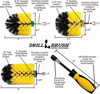 Toilet Bowl Cleaner Bathroom Hand Brush Set - Bathroom Cleaning Brush - Shower Scrub Brushes for Cleaning - Bathtub Cleaning Brush - Grout and Tile Cleaning Brush - Power Bathroom Scrubber - Tub Brush