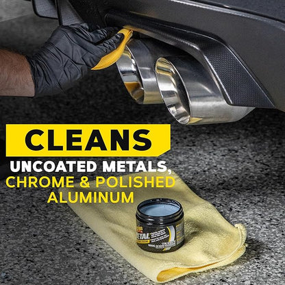 Meguiar's G211606 Metal Polish, Safe for All Uncoated Metals, Removes Stains and Swirls for a Quick and Easy Clean, Restores Shine, Pairs Well with Our Wheel Polisher Tool, 6 Oz