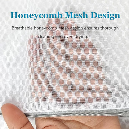 6 XX-Large Honeycomb Mesh Laundry Bag for Washing Machine - 24 X 24inch Large Lingerie Bags for Delicates, Durable Garment Bag for Sweater, Sheets, Blankets, Jeans [ 6 Pack ]
