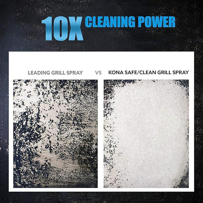Kona Professional Grade Grill Cleaner for Outdoor BBQ – Heavy Duty, Non-Toxic, Fume-Free Kitchen Degreaser Spray, Eco-Friendly BBQ Degreaser – 23oz