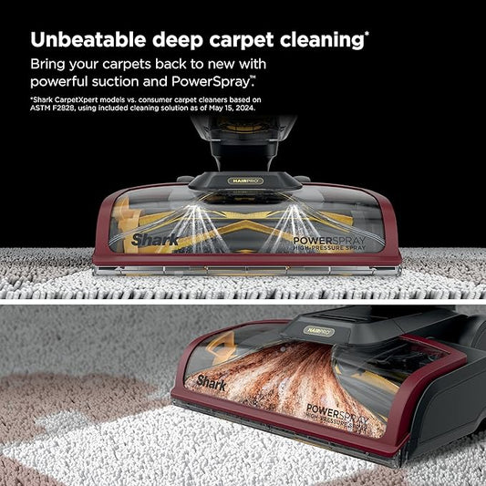 Shark CarpetXpert HairPro | Upright Carpet & Area Rug Cleaner | Carpet Shampooer | Perfect for Pets, Hair Pickup & Tough Odor Removal | Magenta | EX221BRN