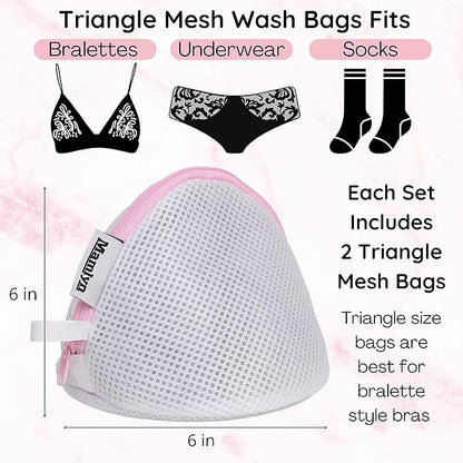 Mamlyn Mesh Bra Bags for Washing Machine, Lingerie wash Bags for Laundry