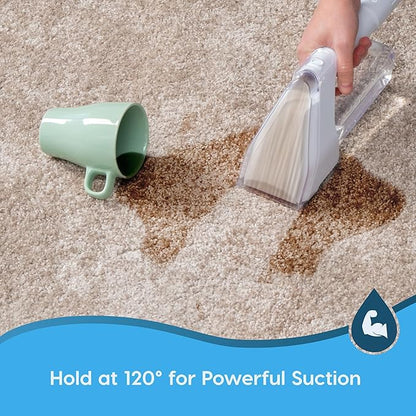 IRIS USA Carpet Spot Cleaner Machine with Auto Spray for Low Pile Carpets, Couch, Sofa, Upholstery, Car Detailing,Shallow Berber Rug, Lightweight Portable Chemical-Free Stain Remover 500mL Water Tank