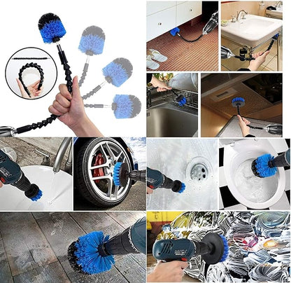 Drill Brush Power Scrubber Cleaning Set, 15 Piece Cleaner Scrubbing Brushes Attachments for Home Kitchen, Bathroom Surface, Carpet, Grout, Tile, Tub, Shower, Kitchen, Auto, Indoor