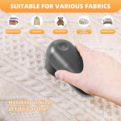 Electric Fabric Shaver and Lint Remover, Portable Fuzz Remover for Clothes and Furniture, Battery Operated, Easy to Use and Clean, Suitable for Sweaters, Blankets.（Dark Grey）