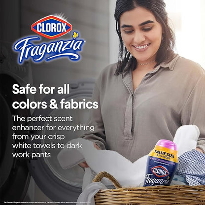Clorox Fraganzia Laundry Scent Booster Crystals, In-Wash Fragrance Beads for Fresh-Smelling Clothes & Linens, Safe for All Fabrics & Colors, Easy-Pour Bottle, Spring Scent, 70 Oz - 6 Pack