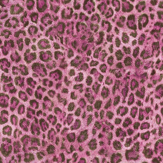 JiffDiff Upgrade Leopard Print Peel and Stick Wallpaper, 17.3" x 400" Waterproof Removable Self Adhesive Wallpaper, Pink Unique Funky Cheetah Contact Paper for Bedroom, Bathroom, Decor