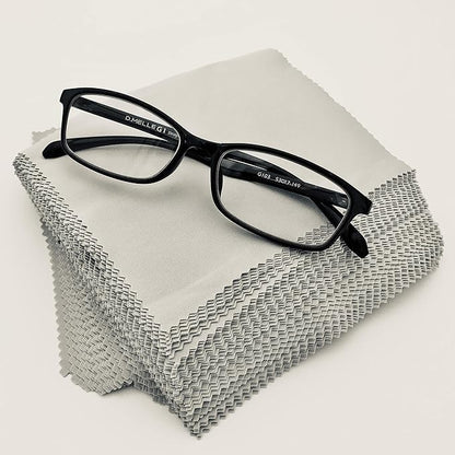 AAwipes Eyeglasses Cleaning Cloth Glasses Cloths Bulk 100 Pack (5.5"x5.5", Light Gray, No Logo) for Eyeglasses, Lenses, Phones, Screens, Camera, Silverware, Any Other Delicate Surfaces