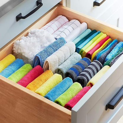 E-Cloth Microfiber Cloth, World's Leading Premium Microfiber Cleaning Cloth, Twice as Durable as Competition, 1 Year Guarantee, Ideal for Kitchen, Countertops, Sinks, and Bathrooms, Blue, 4 Pack