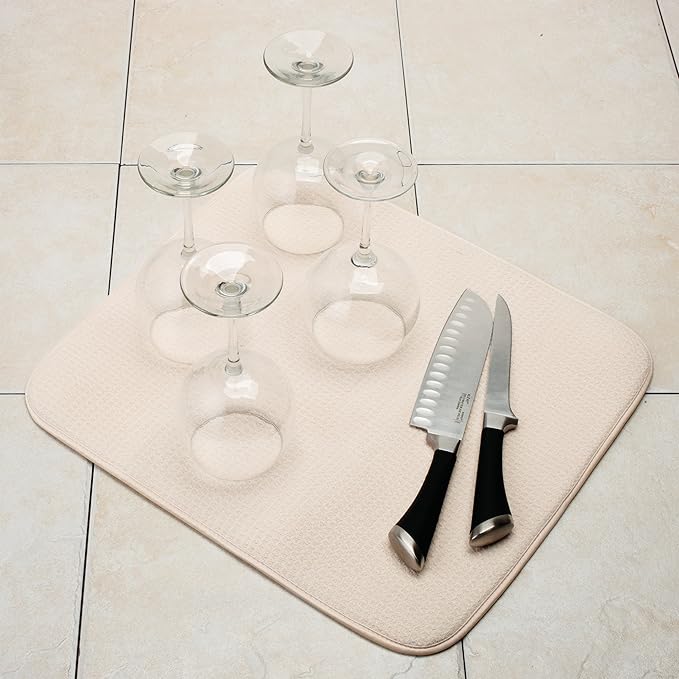 Norpro Mircofiber Drying Dish Mat, 16 x 18-inch, Beige