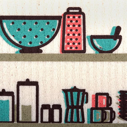 DII Swedish Dishcloths for Kitchen & Cleaning, Reusable, Machine Washable & Dishwasher Safe, Biodegradable, 7.75 x 6.75, Utensils, 3 Piece