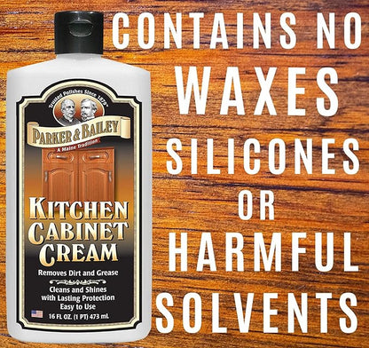 Parker and Bailey Kitchen Cabinet Cream-Wood Cleaner-Grease Remover 16 oz (3)