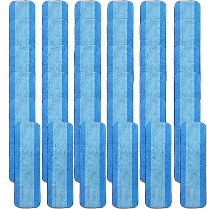 AmaVins 36 Pack Microfiber Cleaning Pads, Reusable Microfiber Mop Pads for 18 Inch Mop, Hardwood Floor Replacement Cleaning Mop Pads, Machine Washes