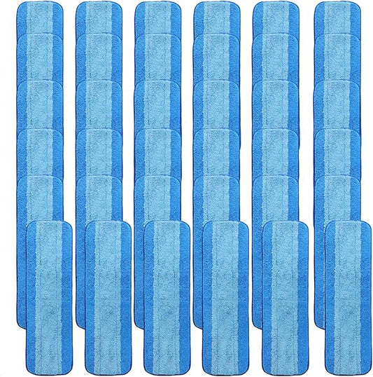 AmaVins 36 Pack Microfiber Cleaning Pads, Reusable Microfiber Mop Pads for 18 Inch Mop, Hardwood Floor Replacement Cleaning Mop Pads, Machine Washes