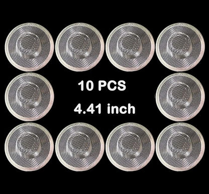 10Pcs Metal Mesh Kitchen Sink Strainer, 4.41" Stainless Steel Slop Basket Filter Trap Kitchen Sink Drain Strainer Screen Mesh Food Catcher for Most Kitchen Sink Bathroom Shower Floor Drain