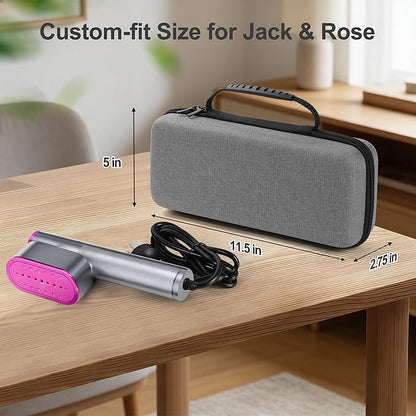 Travel Steamer Case Compatible with Jack & Rose/for FEPPO/for Nesugar Garment Steamers, Handheld Steamer Carrying Storage Bag Organizer for Iron Accessories Grey(Case Only)
