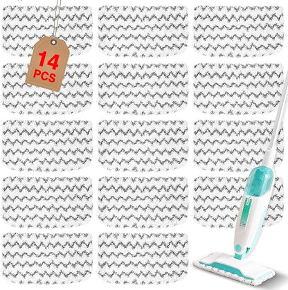 14 Pack Steam Mop Replacement Pads Compatible with Shark Steam Mops S1000/S1000A/S1000C/S1000WM/S1001C, Floor Steamer Pads Washable, Reusable Microfiber Cleaner Pads
