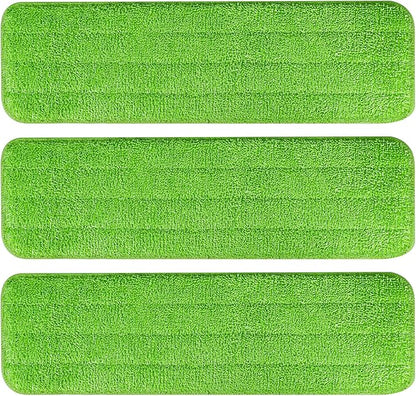 AmaVins 3 Pack Microfiber Cleaning Pads, Reusable Microfiber Mop Pads for 18 Inch Mop, Hardwood Floor Replacement Cleaning Mop Pads, Machine Washes