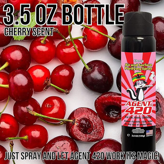 Mold Monster Odor Eliminator Aerosol Spray, Cherry, 3.5 oz — Tea Tree Oil Breaks Down Smoke at the Molecular Level