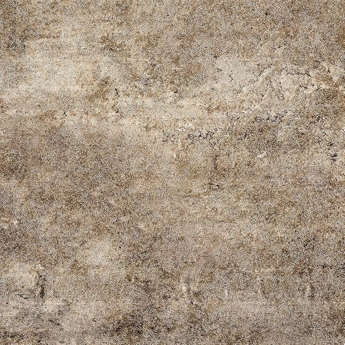 FunStick 15.8"x240" Textured Brown Concrete Peel and Stick Wallpaper Removable Metallic Industrial Wallpaper for Bedroom Walls Renter Friendly Cement Vinyl Contact Paper for Kitchen Cabinet Wall Paper