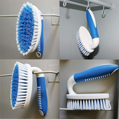 PHYEX Scrub Brush, 2 Pack Household Cleaning Brushes with Stiff Bristles, Scrubbing Brush for Carpet, Shower, Bathtub, Kitchen, Pool Tile, Bathroom Scrubber, Small