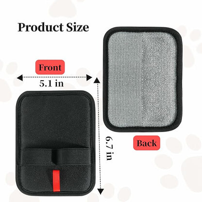 Pet Hair Remover,Static Electricity Grooming Mitt Tool,Machine-Washable for Dog Cat Hair Effortless Lint & Fur Remover for Couch,Carpet,Furniture & Car Seat（2PCS ）