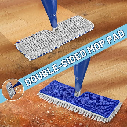 Double-Sided Mop Pads for O-Cedar ProMist MAX Spray Mop - Reusable Microfiber for Kitchen Bathroom Tile Cleaning - Washable Absorbent Chenille for Hardwood Laminate Floor Cleaning