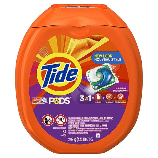 Tide PODS Spring Meadow Scent HE Turbo Laundry Detergent Pacs, 81 Count