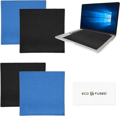 Eco-Fused Microfiber Cleaning Cloth - 16x16 Inch Microfiber Cloth - Pack of 4 Large Cleaning Cloths - Microfiber Cleaning Cloth for Electronics and Monitors