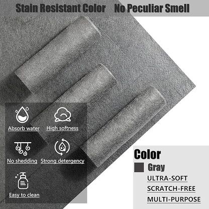 KTT Thickened Magic Cleaning Cloth,Reusable Microfiber Cleaning Cloth.Lint Free Cloth for Home,Window,Mirror Glass and Cars.(12" x 16",5 Pack)