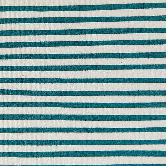 DII Swedish Dishcloths for Kitchen & Cleaning, Reusable, Machine Washable & Dishwasher Safe, Biodegradable, 7.75 x 6.75, Teal & White