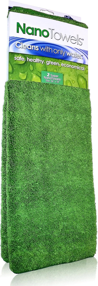 Life Miracle Nano Towels Supersized - The Breakthrough Fabric That Replaces Paper Towels and Toxic Chemical Cleaners. All Purpose Cleaning Wipes 26x18