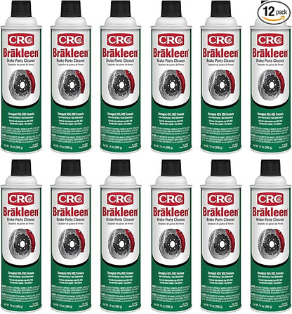 CRC (05084-12PK) Brakleen Non-Chlorinated Brake Parts Cleaner - 14 oz., (Pack of 12)