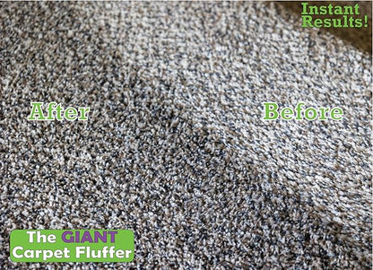 Giant Carpet Fluffer Large Carpet Rake for Reviving Matted Rugs & Pile Restoration, Removing Pet Hair, Fluffing Carpet Fibers