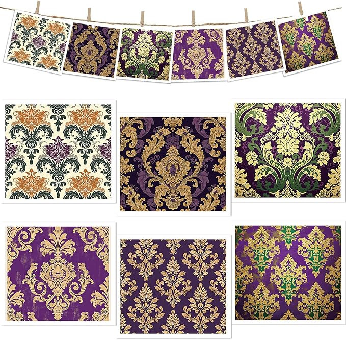 Reusable Swedish Dishcloths for Kitchen, 6 Pcs Mardi Vintage Floral Swedish Dish Cloths, Purple Flower Sponge Cleaning Towels Wipes for Kitchen Cooking Gras Home Decoration Housewarming Gifts