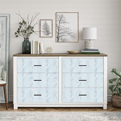 Modern Peel and Stick Wallpaper Boho Blue Contact Paper 17.3"x 120" Self-Adhesive Waterproof Neutral Wallpaper Vinyl Roll for Bathroom Bedroom Cabinets Décor