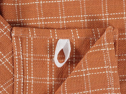 KAF Home Assorted Flat Kitchen Towels - Set of 10, 18 x 28 Inch (Orange)