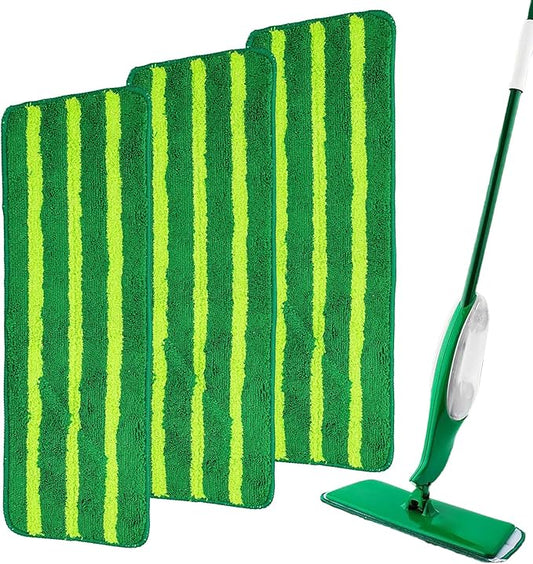 3 Pack Spray Mop Pad Refill,Reusable Microfiber Spray mop Replacement Head for Multi-Surface Floor Dry and Wet Cleaning mop pad for Multi-Layer Floors(Pads only)