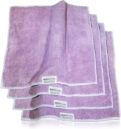 The Amazing Eco Cloth That Cleans Virtually Any Surface with Only Water. No More Paper Towels Or Toxic Chemicals. 4-Pack (14x14, Lavender)