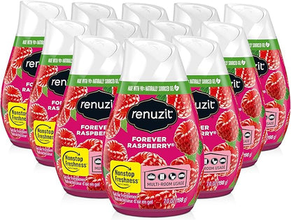 Renuzit Gel Air Freshener, Forever Raspberry, 12 Count