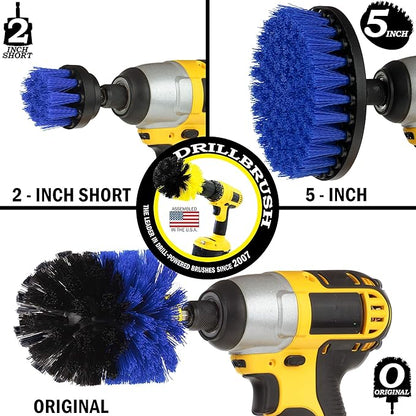 Kayak - Cleaning Supplies - Drill Brush - Boat Accessories - Hull, Deck, Fiberglass, Gel Coat, Carpet, Seats - Spin Brush Kit - Pond Scum, Oily Residue, Weeds, Barnacles, Oxidation - Canoe