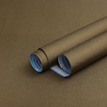 HeloHo Dark Gold Peel and Stick Wallpaper 118"X15.7" Solid Golden Bronze Matte Textured Wall Paper Modern Self Adhesive Removable Waterproof Contact Paper for Living Room Bedroom Decor