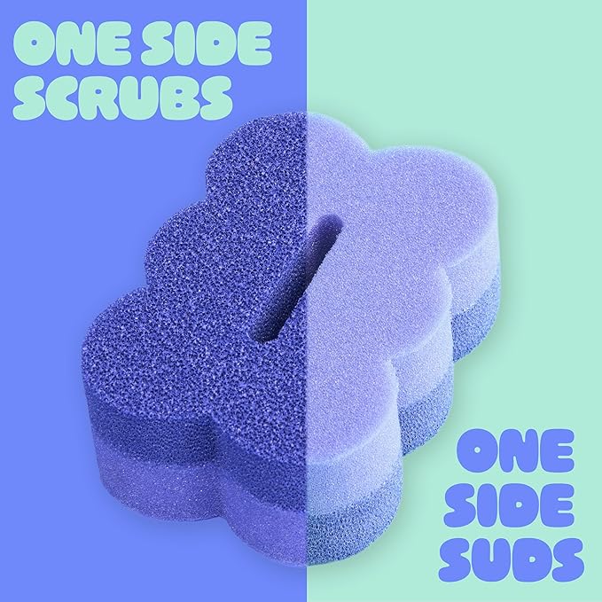 Brite by Scotch-Brite 2-Sided Scrub & Wipe, Scrubbing Kitchen and Dish Sponge, Midnight Mode, 6 Scrub Sponges