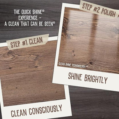 Quick Shine Multi Surface Floor Cleaner 64oz, Ready to Use-Streak Free-No Rinse, Use on Hardwood, Laminate, Luxury Vinyl Plank & Stone, Use in Spray Mops & Vac Mops, Safer Choice Cleaner