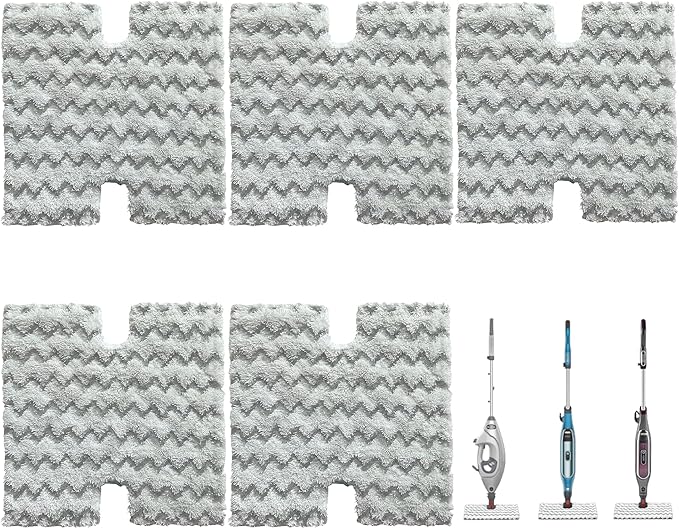 5Pcs steam mop pad for Shark Lift-Away pro Genius steam mop Replacement Pads S3973, S3973D, S3972,S3972BRN, S5002Q, S6002Contactless dust-Proof Grip Washable Replacement mop Pads (5Pcs)