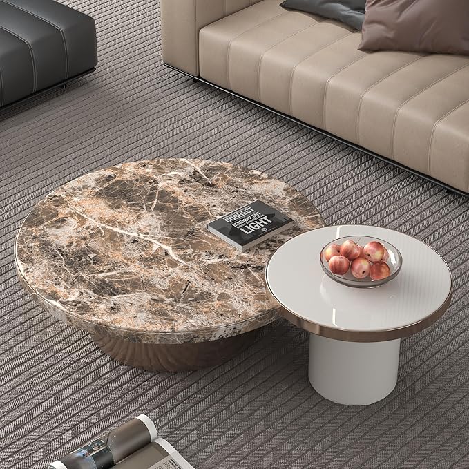 JSEVEM 24"×354" Thick Brown White Marble Wallpaper Peel and Stick Waterproof Brown Marble Contact Paper Vinyl DIY Faux Self Adhesive Granite Tile Stickers for Bedroom Office Walls Bathroom Countertops