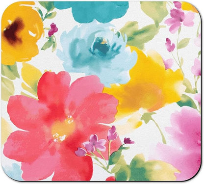 Dish Drying Mat, 16x18in, Watercolor Flower, Rubber Backed, Absorbent, Quick Dry, Fit Kitchen Counter, Bar, Under Sink, Dishes, Utensils, Dish Rack