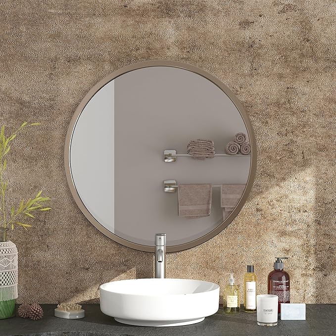 FunStick Brown Concrete Wallpaper Peel and Stick Textured Grunge Metallic Accent Wall Paper for Bedroom Bathroom Self Adhesive Removable Concrete Contact Paper for Walls Countertops Waterproof 15.8x80