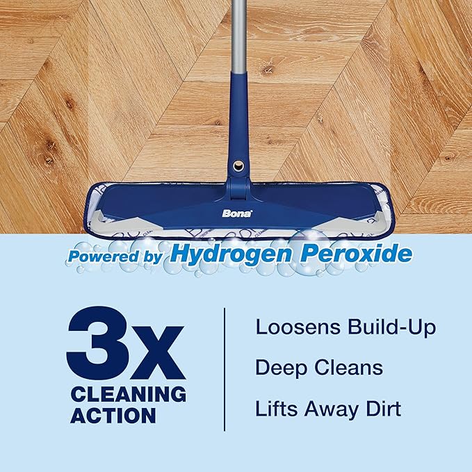 Bona PowerPlus Hardwood Floor Deep Cleaner Spray - 32 fl oz - Refillable - Oxygenated Formula and Residue-Free Floor Cleaning Solution - for Wood Floors (Pack of 2)